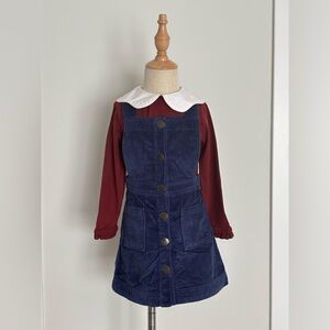 JCrew Girl’s 4T Navy Corduroy Pinafore Dress